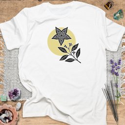 Floral Moon T Shirt Gift For Yoga Lover