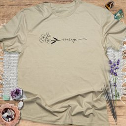 Courage Floral T Shirt Gift For Yoga Lover