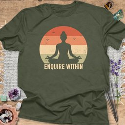 Enquire Within T Shirt Gift For Yoga Lover
