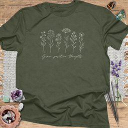 Grow Positive Thoughts T Shirt Gift For Yoga Lover
