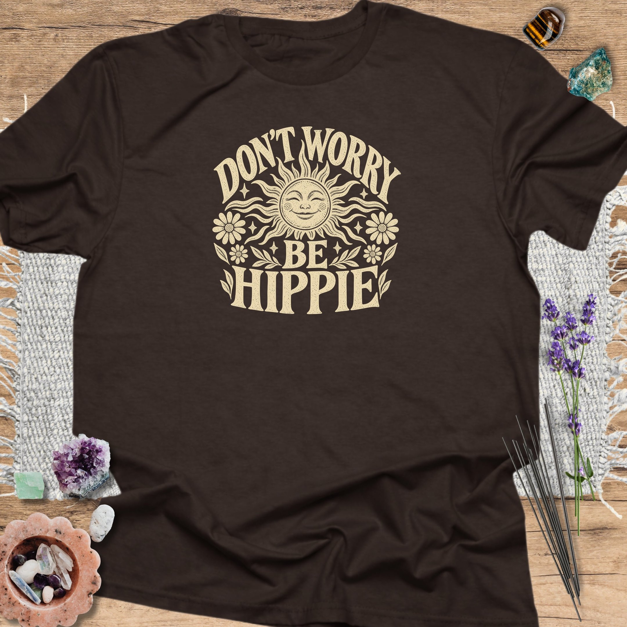 Dont Worry Be Hippie T Shirt Gift For Yoga Lover