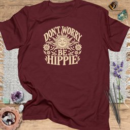 Dont Worry Be Hippie T Shirt Gift For Yoga Lover