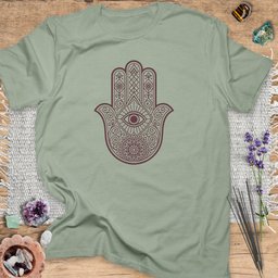 Hamsa Hand T Shirt Gift For Yoga Lover