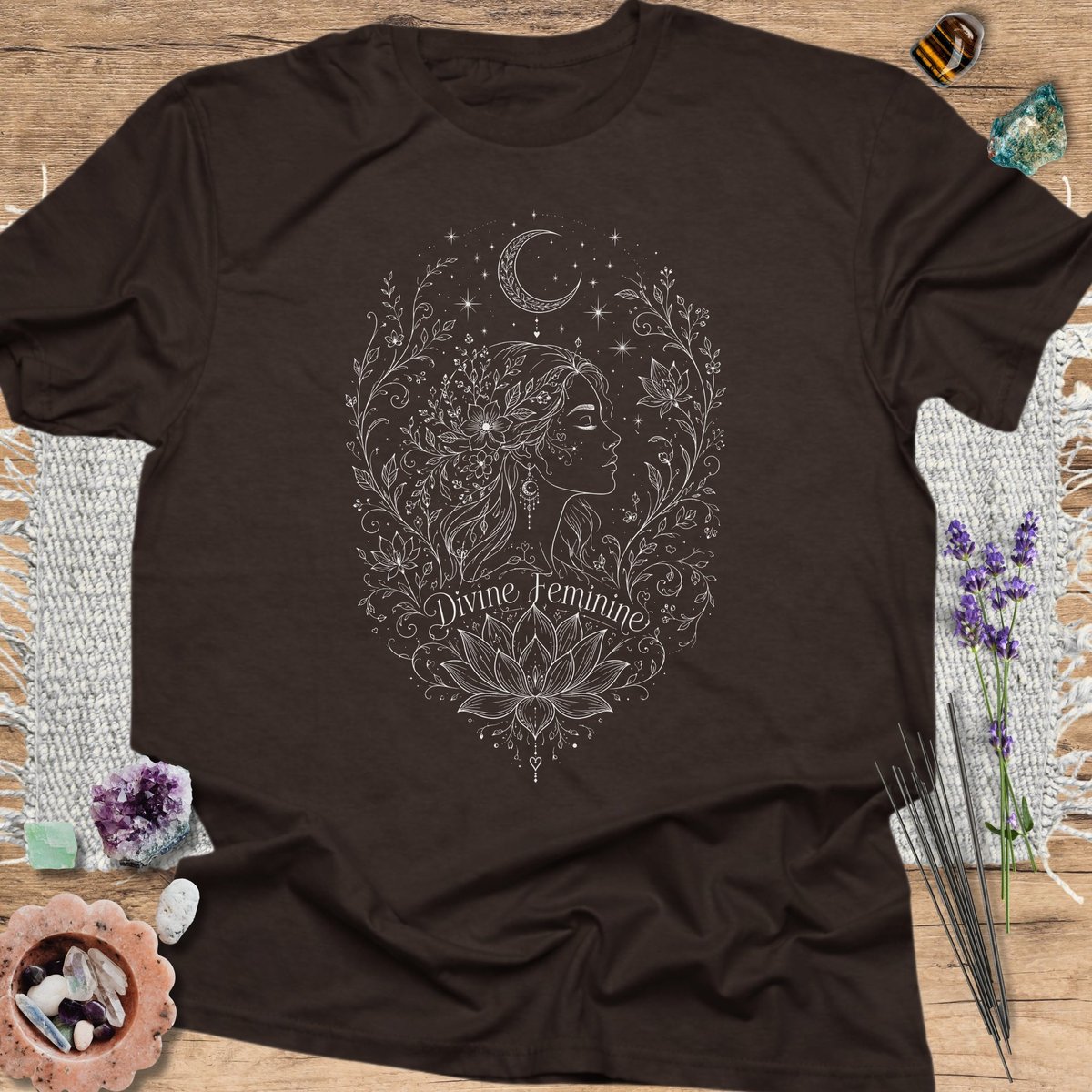Divine Feminine T Shirt Gift For Yoga Lover