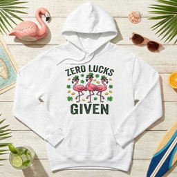 Zero Lucks Given Leprechaun Flamingo Funny St Patricks Day T Shirt Gift For Flamingo Lover