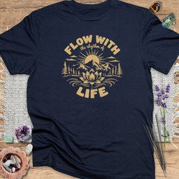 Flow With Life T Shirt Gift For Yoga Lover