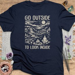 Go Outside To Look Inside T Shirt Gift For Yoga Lover