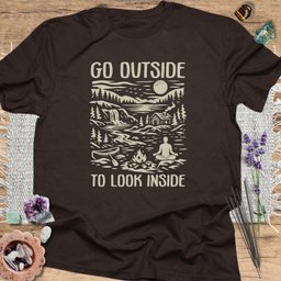 Go Outside To Look Inside T Shirt Gift For Yoga Lover