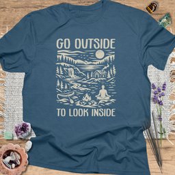 Go Outside To Look Inside T Shirt Gift For Yoga Lover