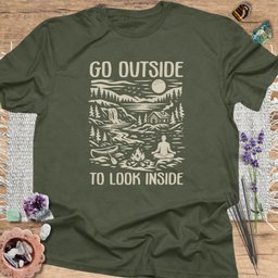 Go Outside To Look Inside T Shirt Gift For Yoga Lover
