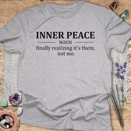 Inner Peace Definition T Shirt Gift For Yoga Lover