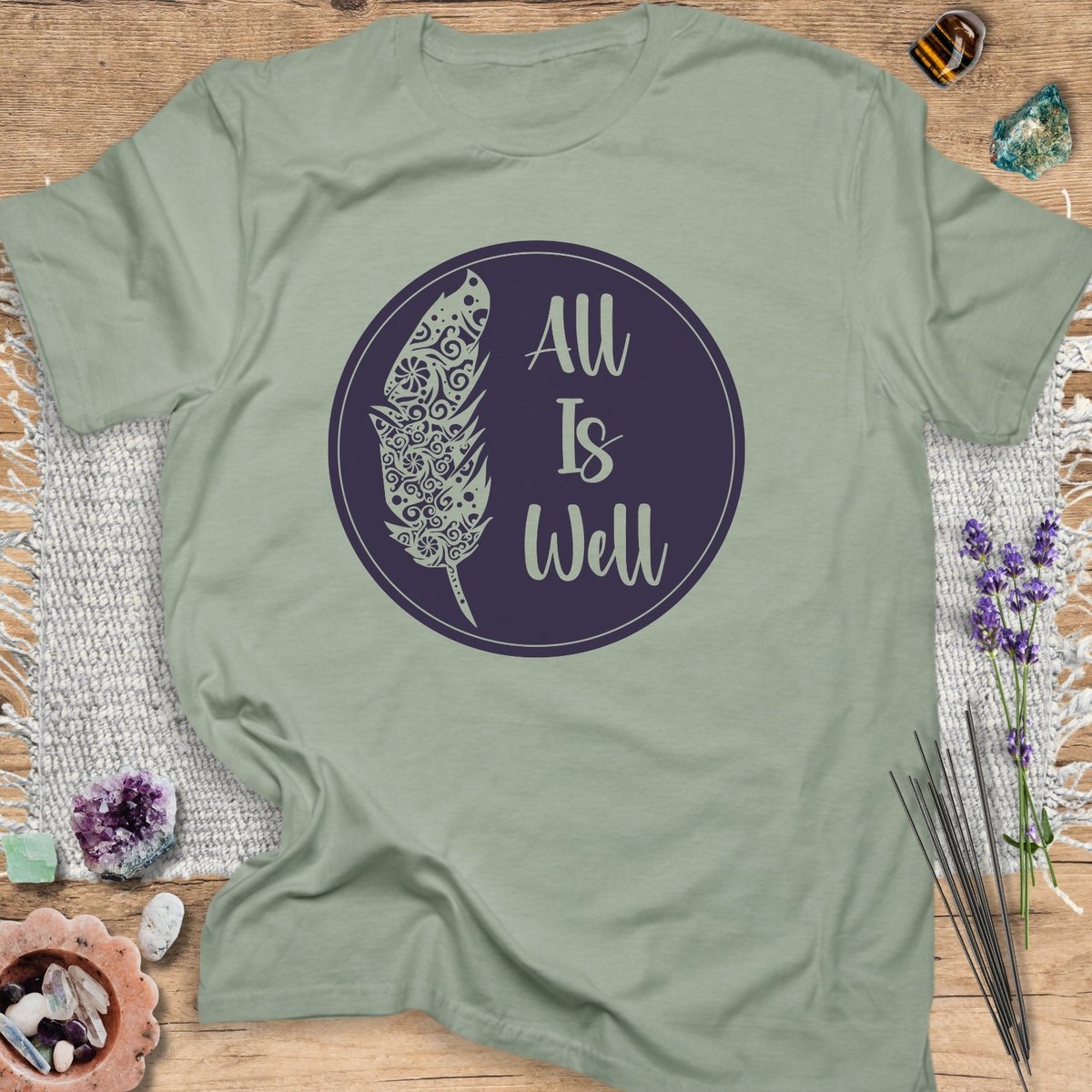 All Is Well T Shirt Gift For Yoga Lover