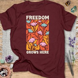 Freedom Grows Here T Shirt Gift For Yoga Lover