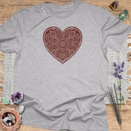 Heart Mandala T Shirt Gift For Yoga Lover