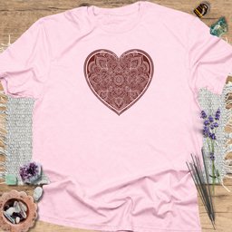 Heart Mandala T Shirt Gift For Yoga Lover
