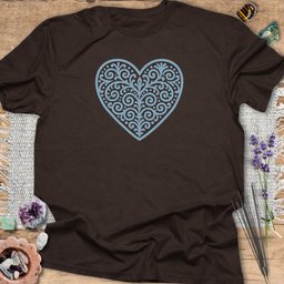 Filigree Heart T Shirt Gift For Yoga Lover