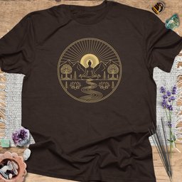 Golden Lotus Zen Design T Shirt Gift For Yoga Lover