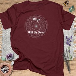 Align With The Divine T Shirt Gift For Yoga Lover