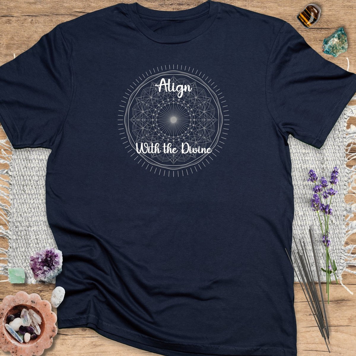 Align With The Divine T Shirt Gift For Yoga Lover