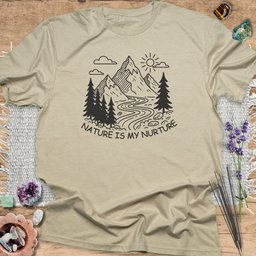 Nature Is My Nurture T Shirt Gift For Yoga Lover