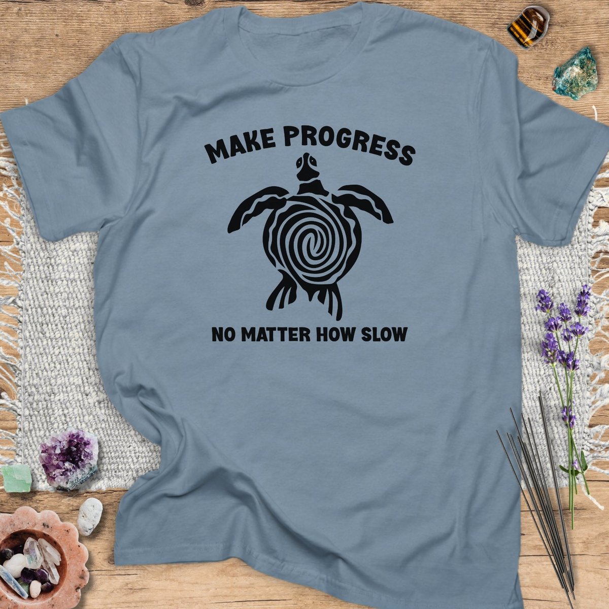 Make Progress T Shirt Gift For Yoga Lover