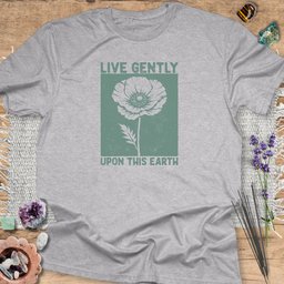 Live Gently Upon This Earth T Shirt Gift For Yoga Lover