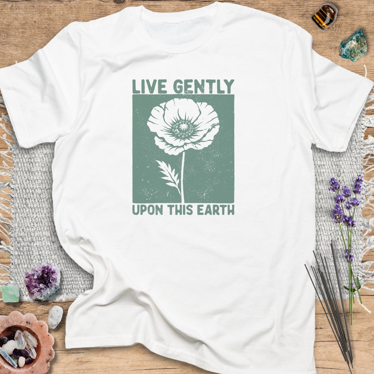 Live Gently Upon This Earth T Shirt Gift For Yoga Lover