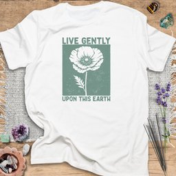 Live Gently Upon This Earth T Shirt Gift For Yoga Lover