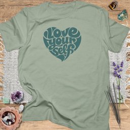Love Yourself Heart T Shirt Gift For Yoga Lover