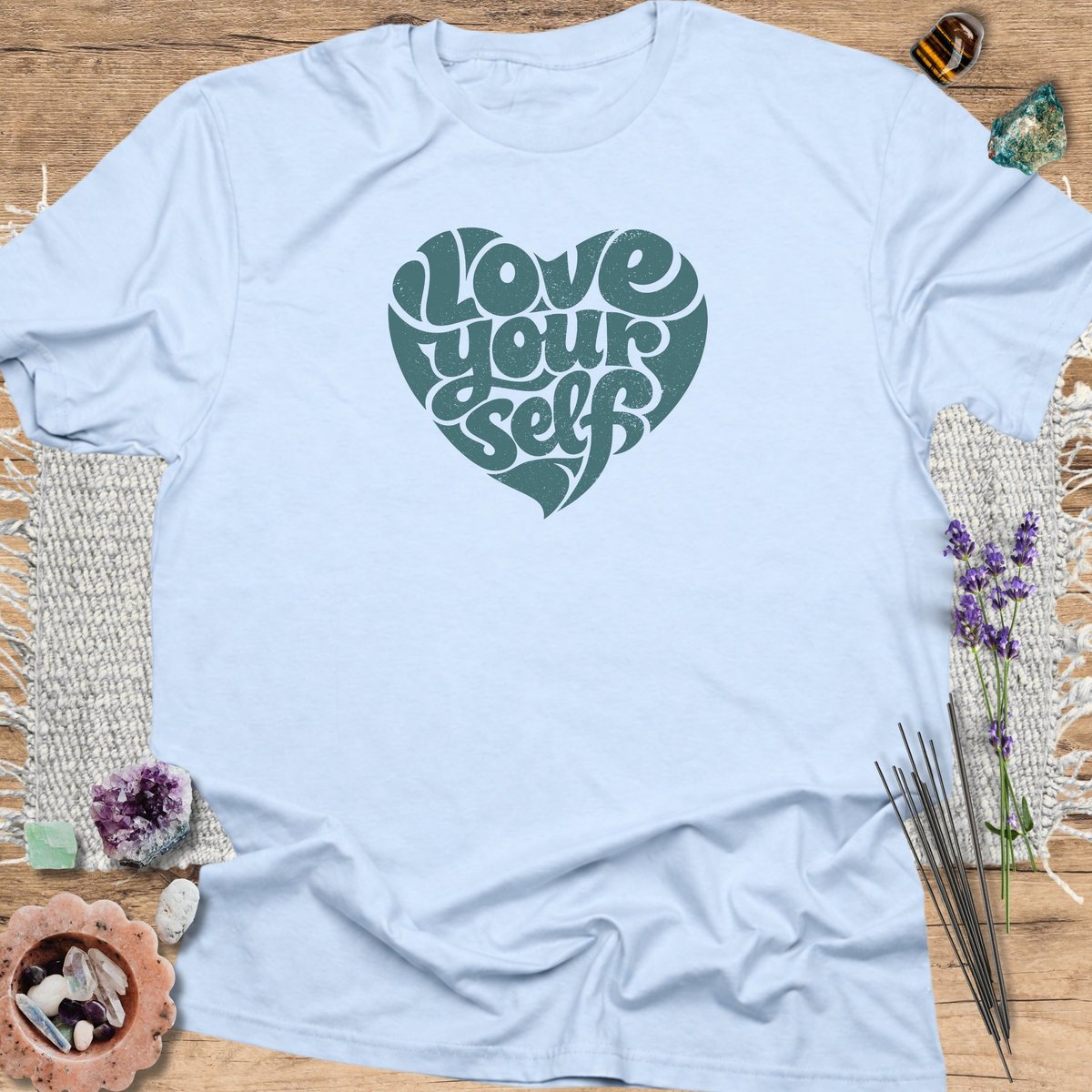 Love Yourself Heart T Shirt Gift For Yoga Lover