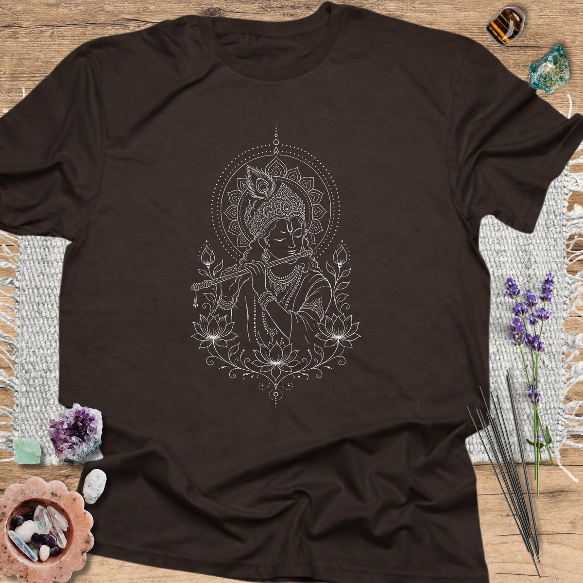 Krishna T Shirt Gift For Yoga Lover
