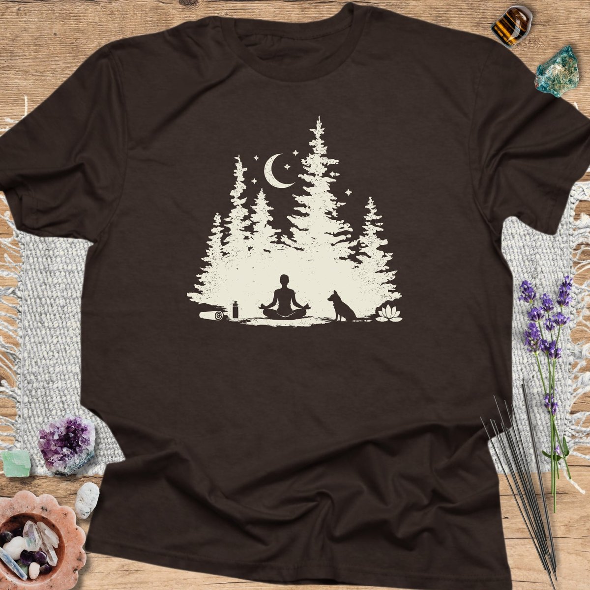 Meditation In The Pines T Shirt Gift For Yoga Lover