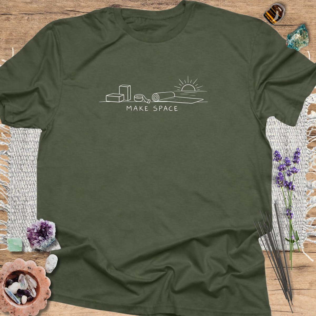 Make Space T Shirt Gift For Yoga Lover