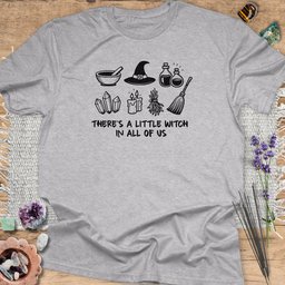 Little Witch In All Of US T Shirt Gift For Yoga Lover