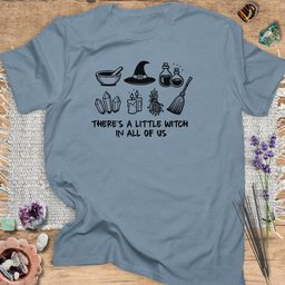 Little Witch In All Of US T Shirt Gift For Yoga Lover