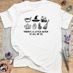Little Witch In All Of US T Shirt Gift For Yoga Lover