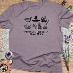 Little Witch In All Of US T Shirt Gift For Yoga Lover