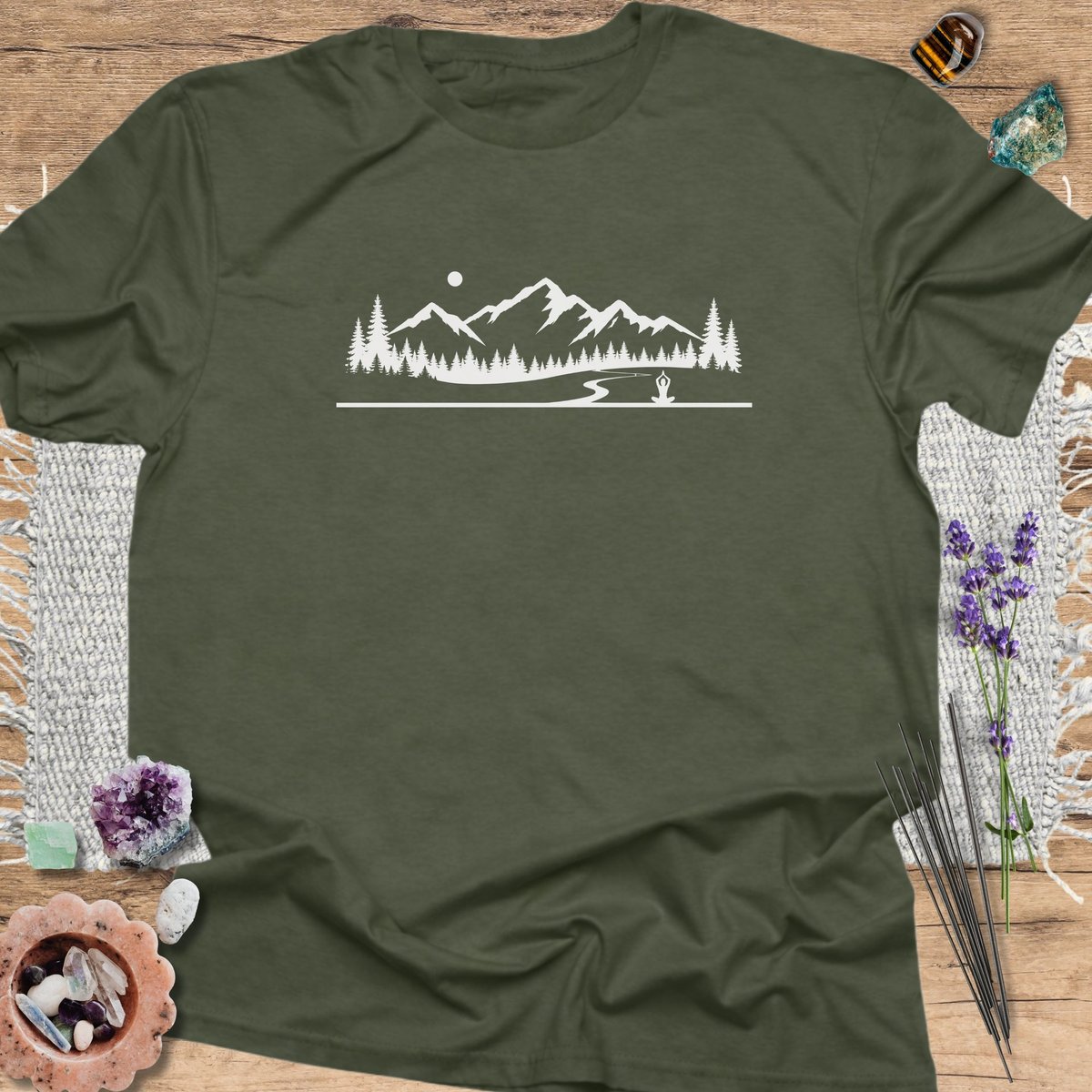 Mountain Yoga T Shirt Gift For Yoga Lover