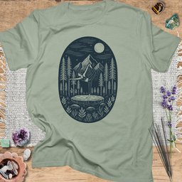 Moonlit Forest Yoga T Shirt Gift For Yoga Lover