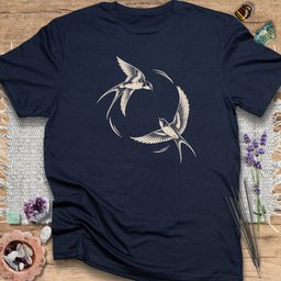Ivory Swallows T Shirt Gift For Yoga Lover