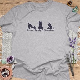Meaowditate T Shirt Gift For Yoga Lover