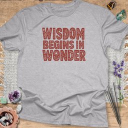 Wisdom Begins In Wonder T Shirt Gift For Yoga Lover