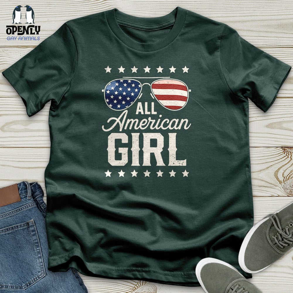 All American Girl Unisex T Shirt Gift For Animal Lover