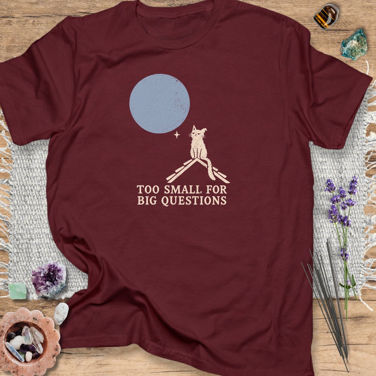 Too Small For Big Questions T Shirt Gift For Yoga Lover