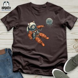 Astronaut Kitty Softstyle Tee Gift For Cat Lover