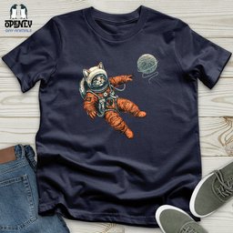 Astronaut Kitty Softstyle Tee Gift For Cat Lover
