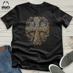 Ancient Celtic Cross Unisex T Shirt Gift For Animal Lover
