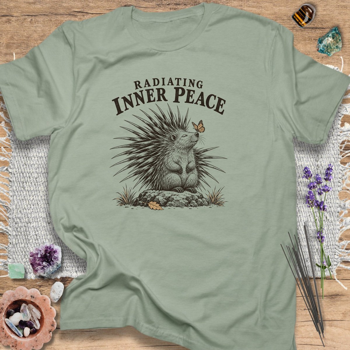 Radiating Inner Peace T Shirt Gift For Yoga Lover
