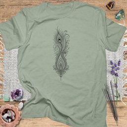 Paisley Peacock Feather T Shirt Gift For Yoga Lover
