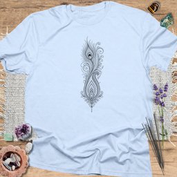 Paisley Peacock Feather T Shirt Gift For Yoga Lover